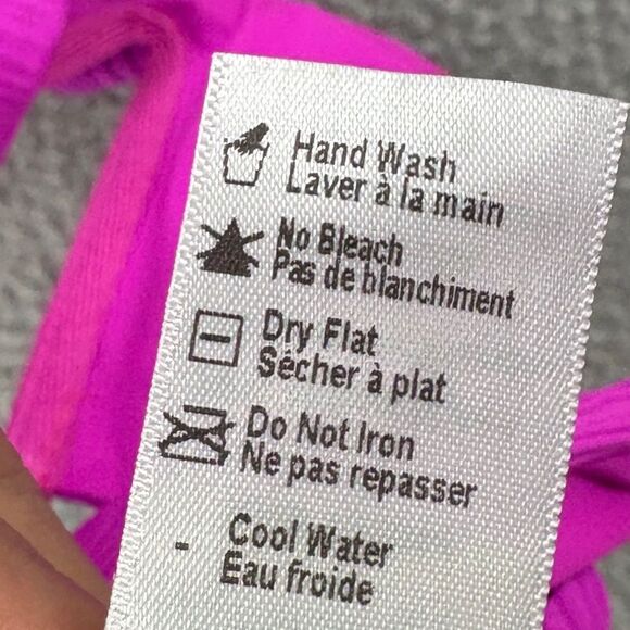 L*Space Pointelle Rib Lee Lee Bikini Top Bright Fuchsia Size Medium - Picture 8 of 11